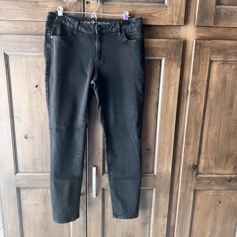 Simply Vera-Vera Wang-Black 4-Pocket Skinny Jeans Size 10